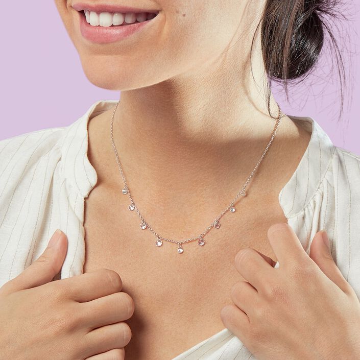 Collier ras du cou PETILLE - Cristal / Argenté - Colliers  | Agatha