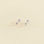 Boucles d'oreilles puces BOUL - Argenté - Boucles d'oreilles puces  | Agatha
