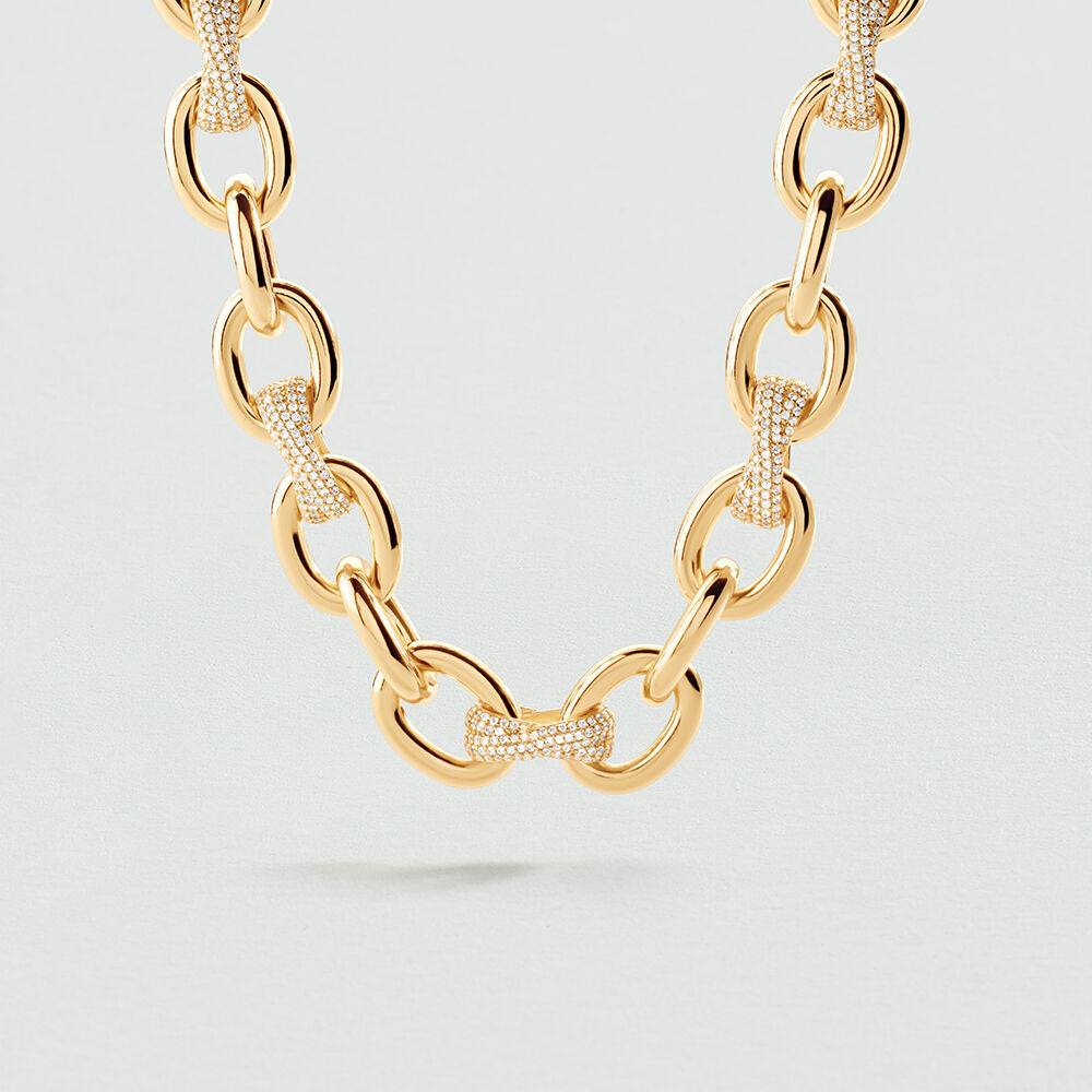 Collier court XOXO PAV&Eacute; - Cristal / Dor&eacute; - Colliers ras du cou  | Agatha