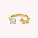 Bague fine BARBARA - Cristal / Doré - Bagues  | Agatha