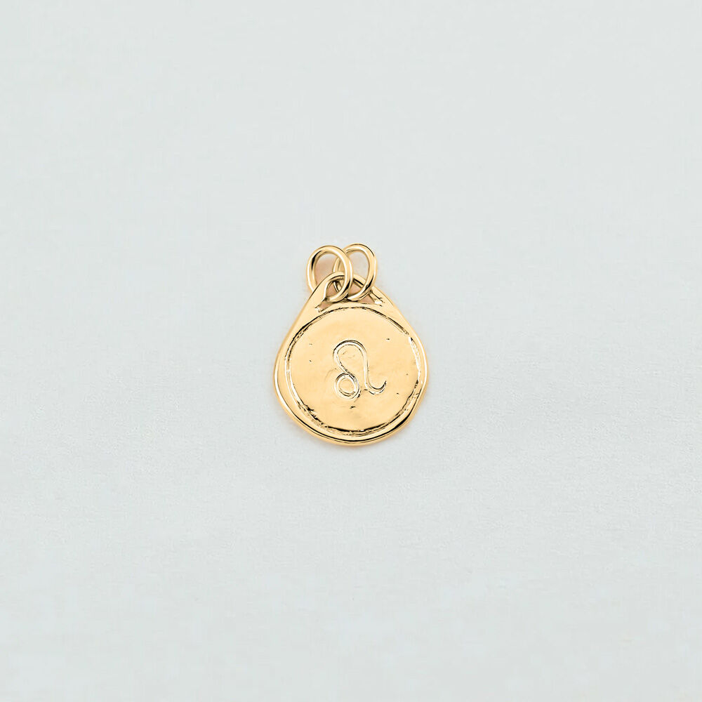 Pendentif LION ZODIAQUE - Dor&eacute; - Bijoux sans pierre  | Agatha