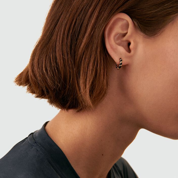 Piercing créole MIX& MATCH - Noir / Doré - Piercings  | Agatha