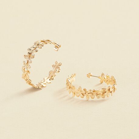 Créoles GOLDEN - Doré - Boucles d'oreilles  | Agatha