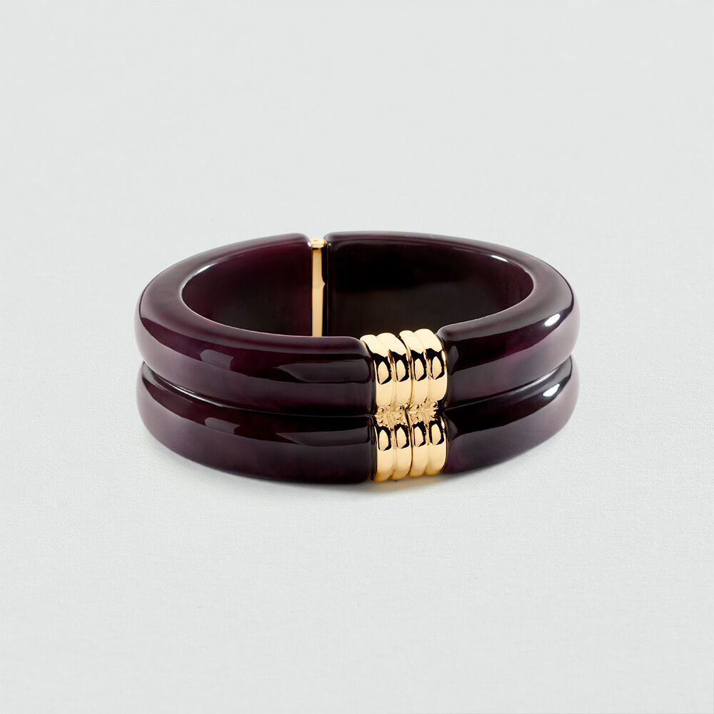 Manchette PALAIS ROYAL - Aubergine / Dor&eacute; - Manchettes  | Agatha
