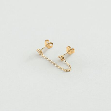Piercing puce BONISIMO - Cristal / Doré - Piercings  | Agatha