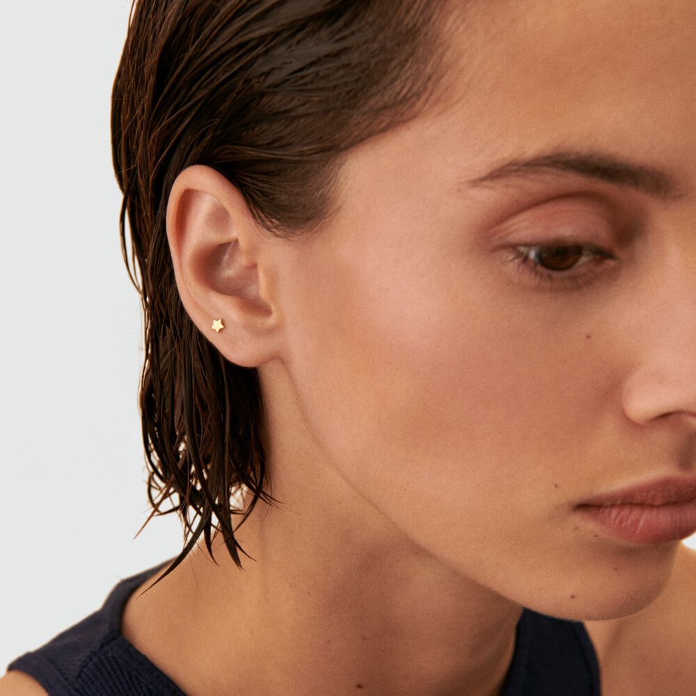 Puce &agrave; l'unit&eacute; &Eacute;TOILE MIX & MATCH - Dor&eacute; - Boucles d'oreilles puces  | Agatha