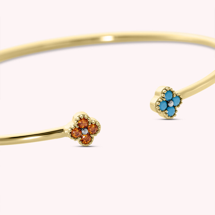 Jonc BELOVED - Multicolore / Doré - Bracelets  | Agatha