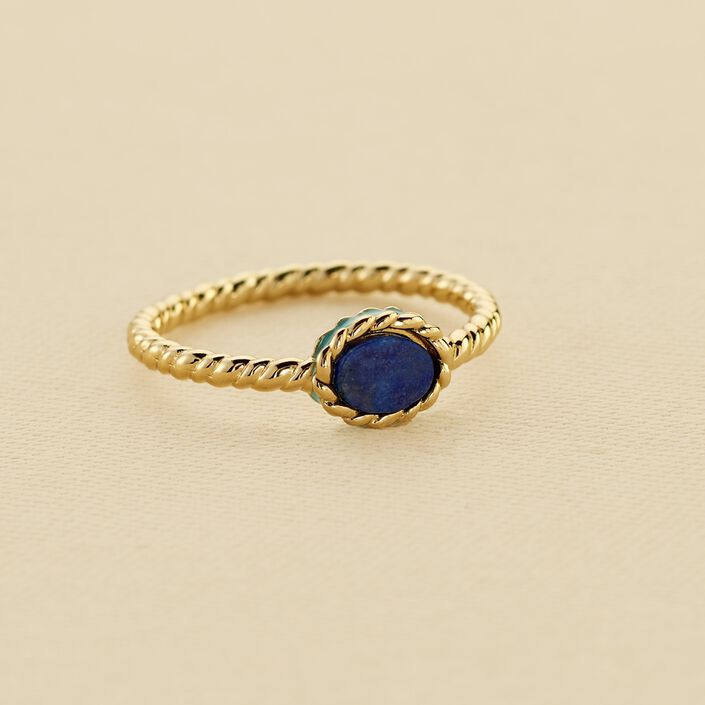 Bague fine ATMA - Lapis/ bleu - Bagues  | Agatha