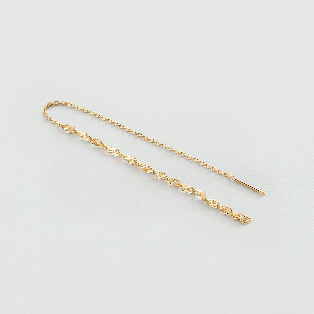 Piercing puce TWISTED - Doré - Bijoux sans pierre  | Agatha