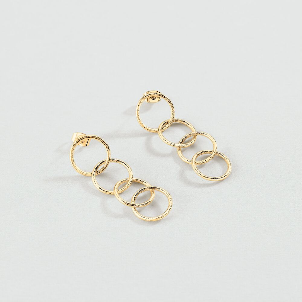Boucles d'oreilles pendantes MAAT - Doré - Boucles d'oreilles fantaisies  | Agatha