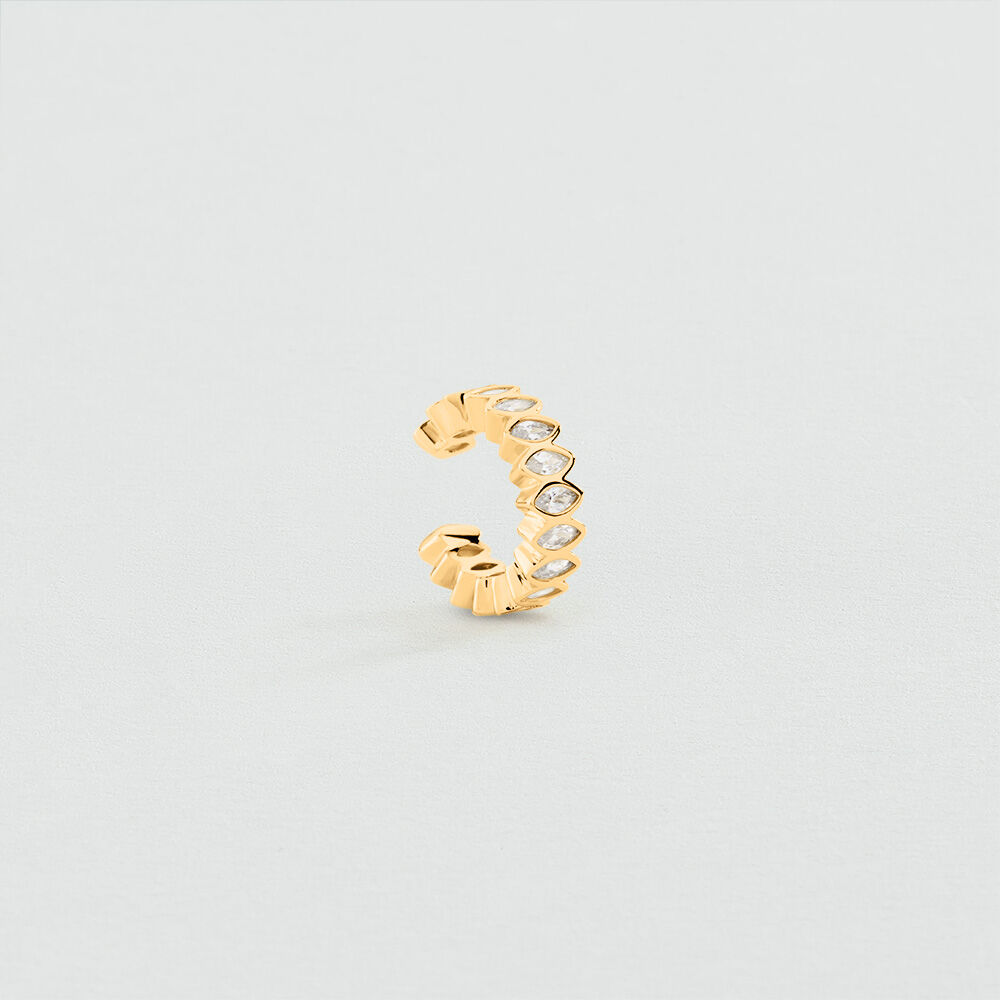 Earcuff LUCKY - Cristal / Dor&eacute; - Boucles d'oreilles  | Agatha