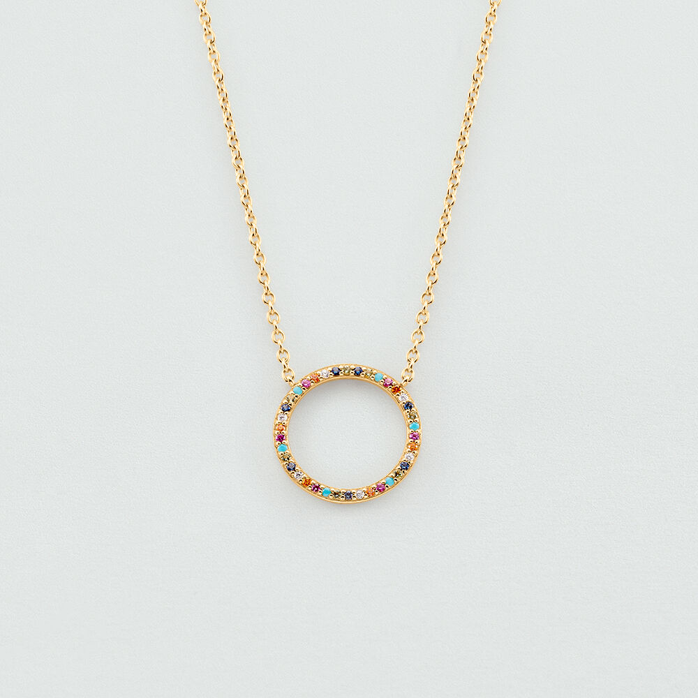 Collier ras du cou RAINBOW - Multicolore / Dor&eacute; - Colliers fantaisie  | Agatha