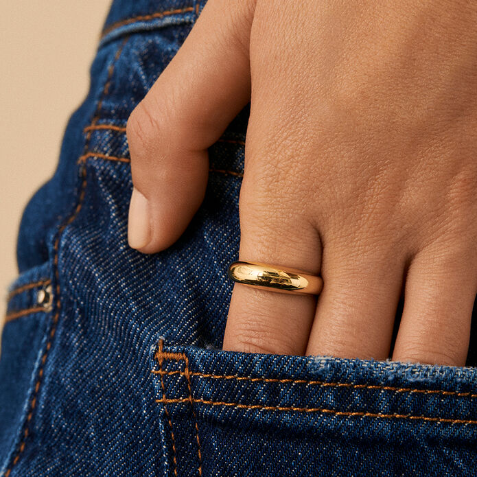 Bague fine LEO - Doré - Bagues  | Agatha