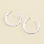 Créoles LINES - Argenté - Boucles d'oreilles  | Agatha