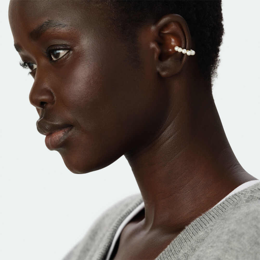 Piercing ear cuff BATIGNOLLES - Perle / Dor&eacute; - Piercings  | Agatha
