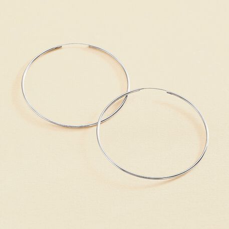 Créoles CREOLA - Argenté - Boucles d'oreilles  | Agatha