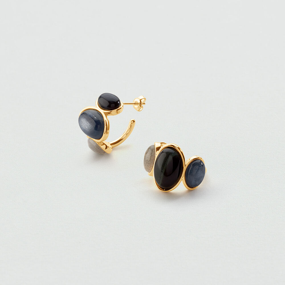 Cr&eacute;oles LA RIVIERA - Bleu / Dor&eacute; - Cr&eacute;oles  | Agatha