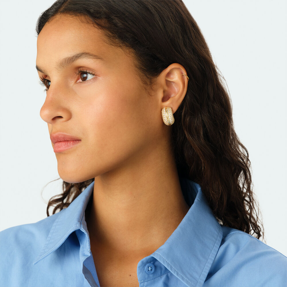 Boucles d'oreilles clips TURENNE - Cristal / Dor&eacute; - Boucles d'oreilles clips  | Agatha