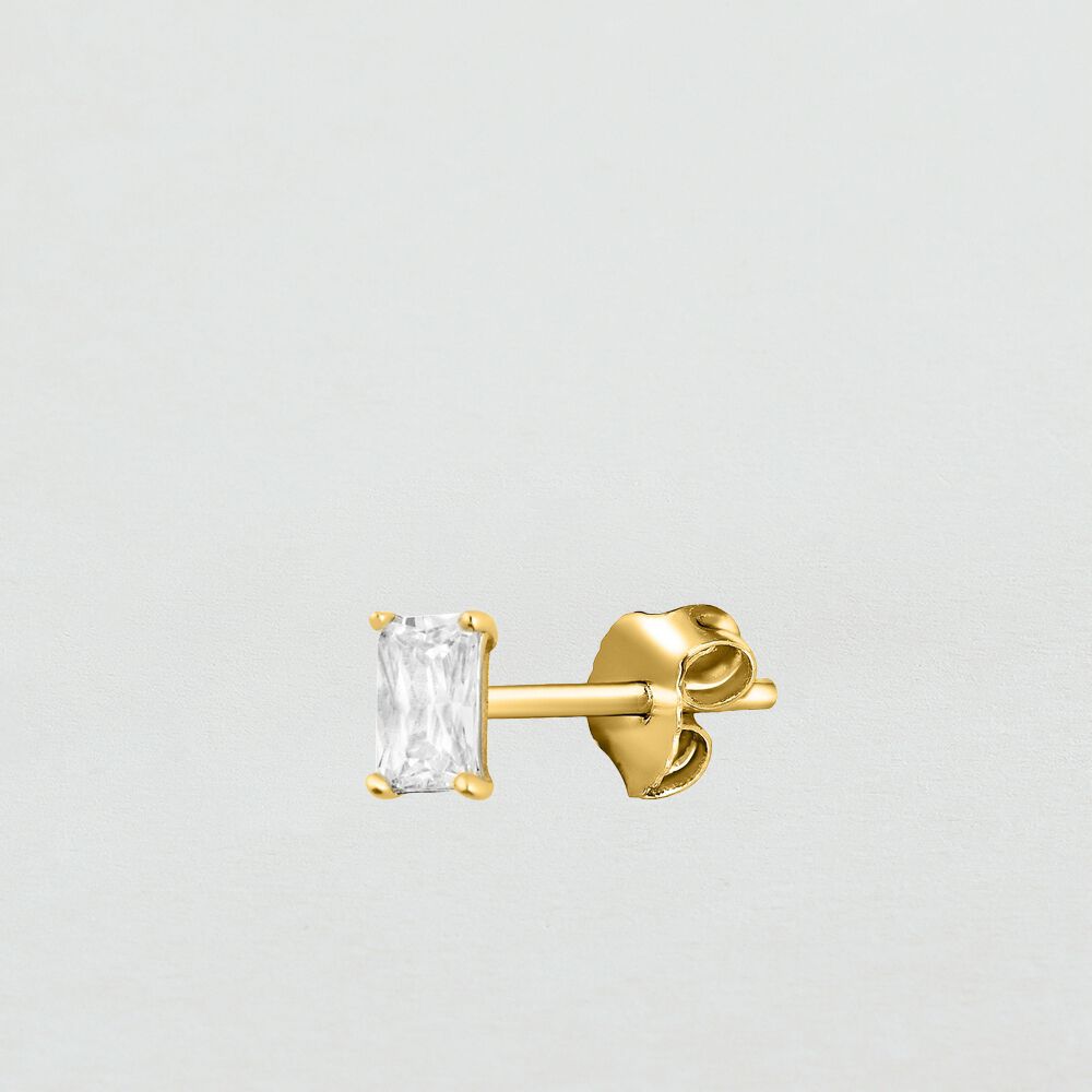 Piercing puce EMERALD - Cristal / Dor&eacute; - Argent v&eacute;ritable  | Agatha
