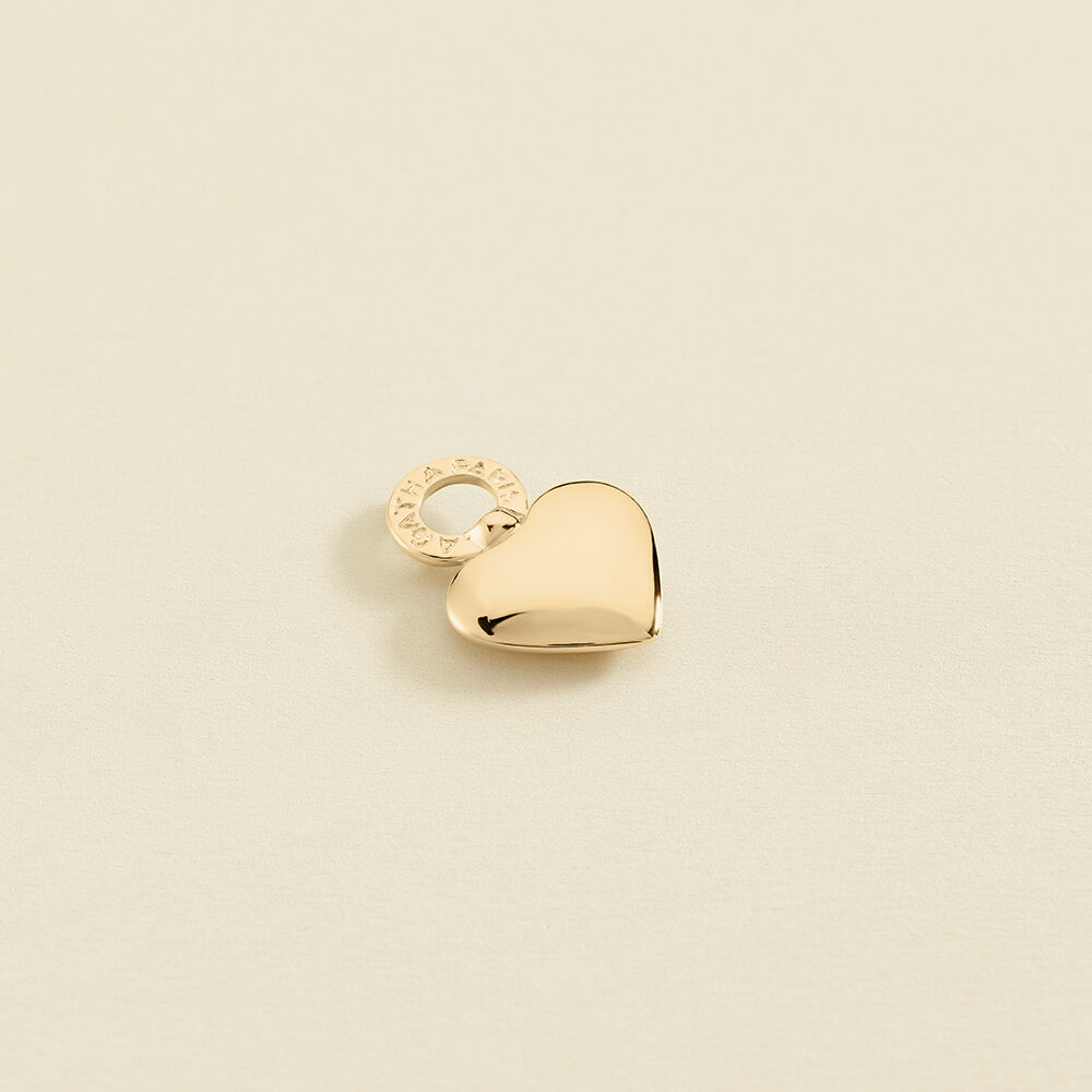 Pendentif CŒUR - Doré - Bijoux sans pierre  | Agatha