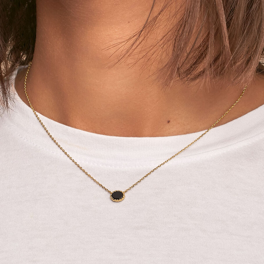 Collier ras du cou ATMA - Onyx/ vert - Colliers  | Agatha