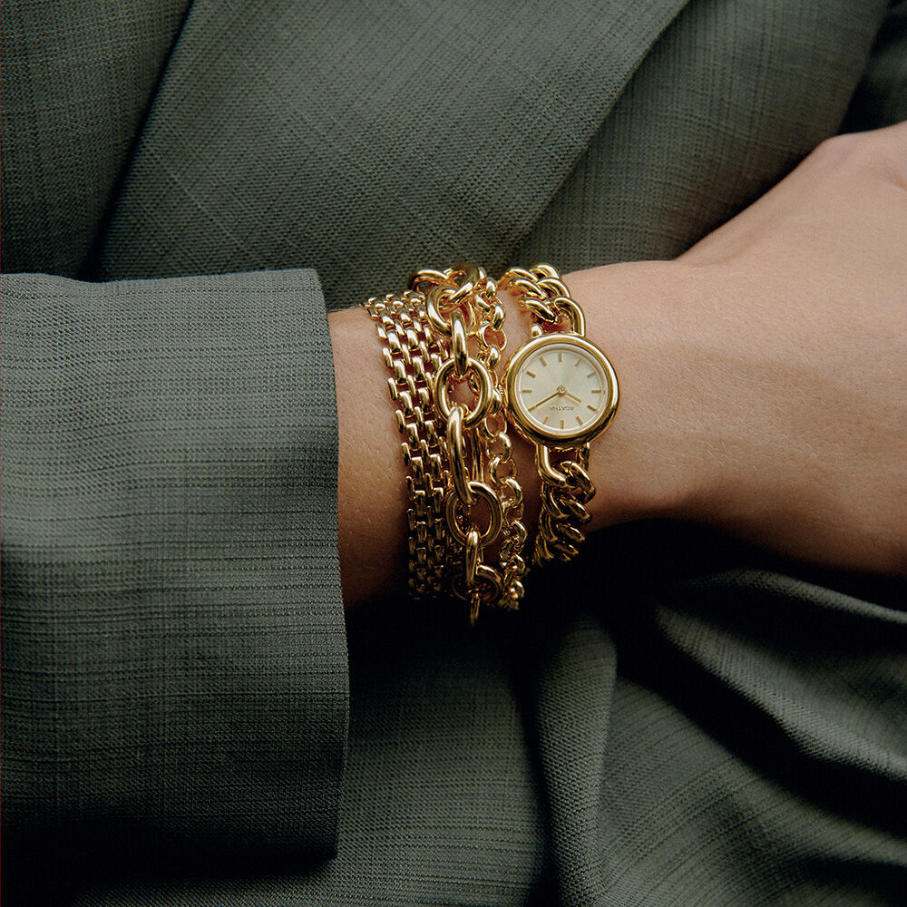 Bracelet souple MINUIT - Doré - Bracelets fantaisie  | Agatha