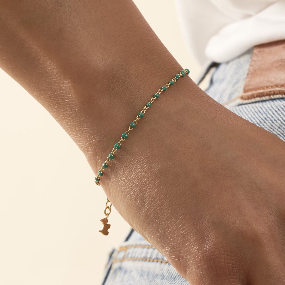 Bracelet souple SMARTY - Vert / Doré - Bracelets  | Agatha