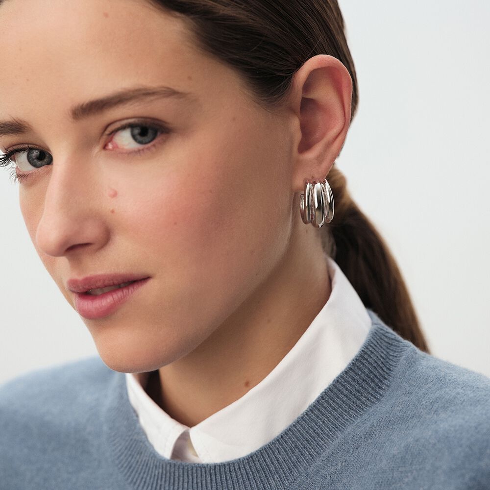 Cr&eacute;oles TRIJONC - Argent&eacute; - Boucles d'oreilles fantaisies  | Agatha