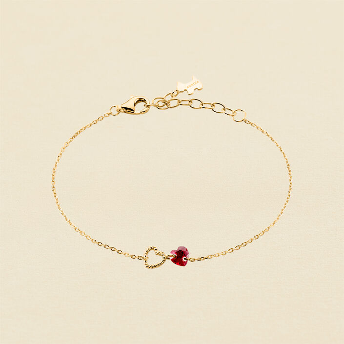 Bracelet souple BEGUIN - Rouge / Doré - Bracelets  | Agatha