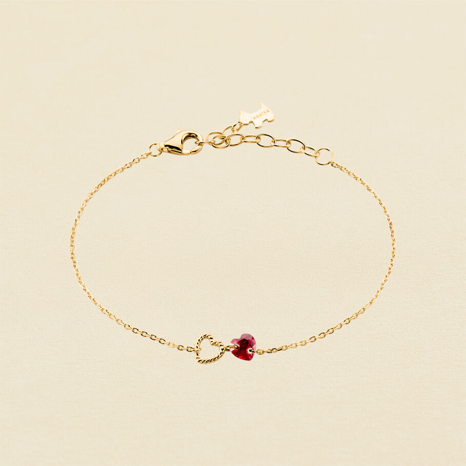 Bracelet souple BEGUIN - Rouge / Doré - Bracelets  | Agatha