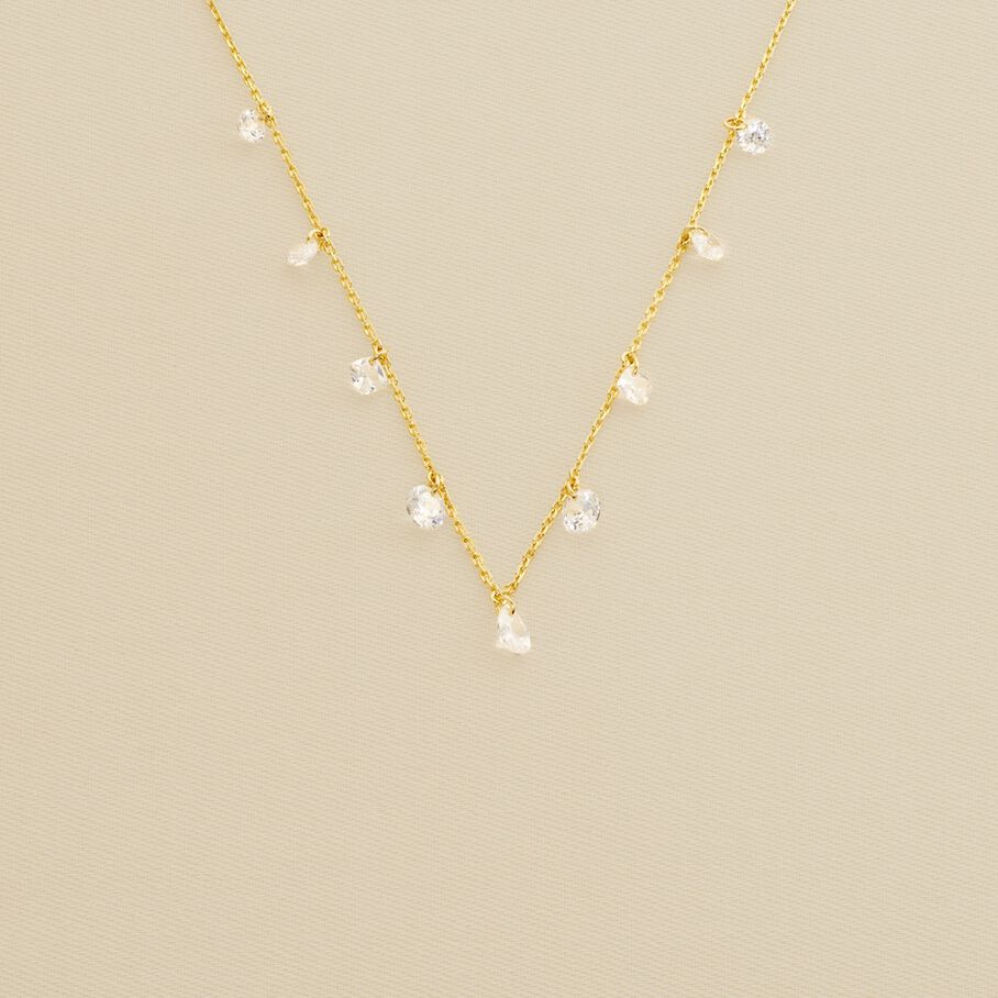 Collier ras du cou PETILLE - Cristal / Doré