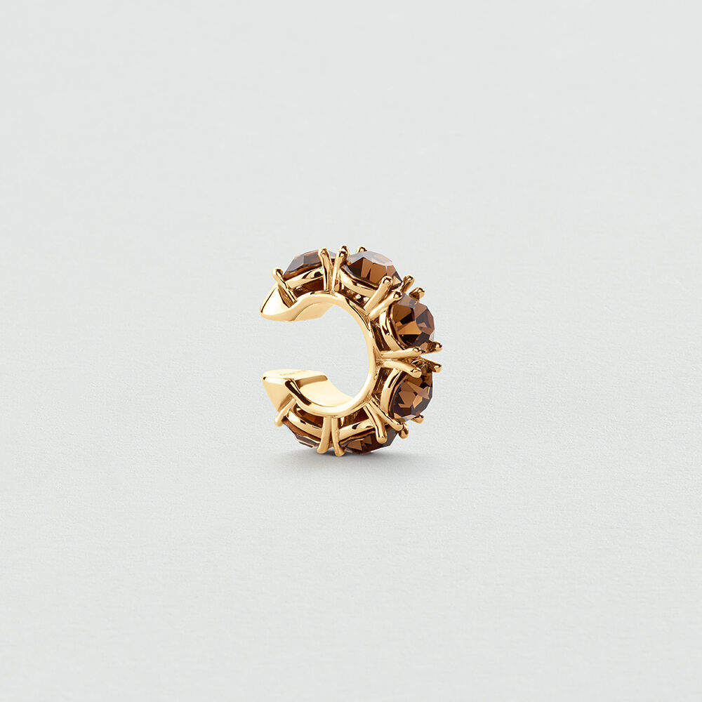Piercing ear cuff LUTETIA - Marron / Dor&eacute; - Piercings  | Agatha