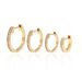 Piercing créole CRIODIAM - Cristal / Doré - Piercings  | Agatha