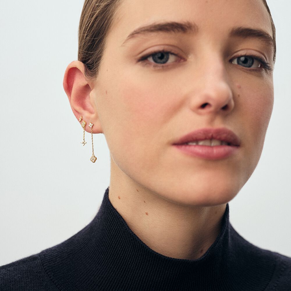 Piercing puce MIX& MATCH - Cristal / Dor&eacute; - F&ecirc;te des m&egrave;res  | Agatha