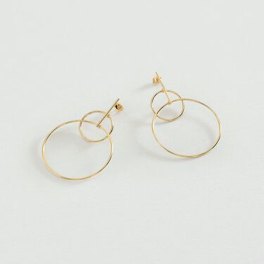 Boucles d'oreilles pendantes CASSINI - Dor&eacute; - Boucles d'oreilles  | Agatha
