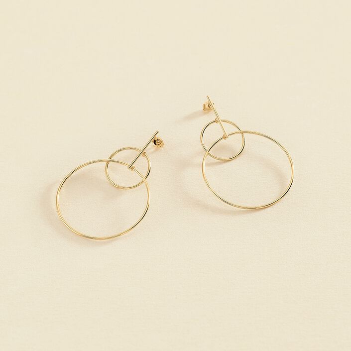 Boucles d'oreilles pendantes CASSINI - Doré - Boucles d'oreilles  | Agatha