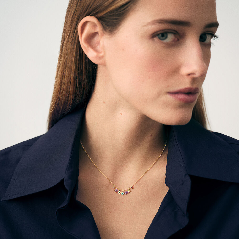 Collier ras du cou BELOVED - Multicolore / Dor&eacute; - Colliers fantaisie  | Agatha