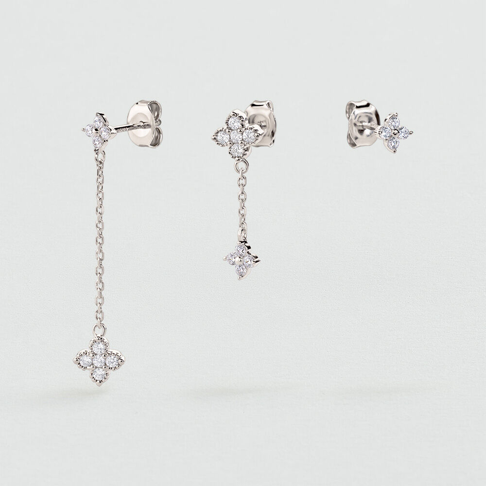 Set de boucles d'oreilles BELOVED MIX & MATCH - Cristal / Argent&eacute; - Boucles d'oreilles puces  | Agatha
