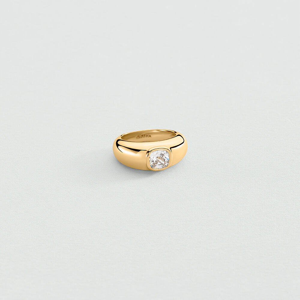 Bague fine VICTOIRE - Cristal / Doré - Bagues fines  | Agatha