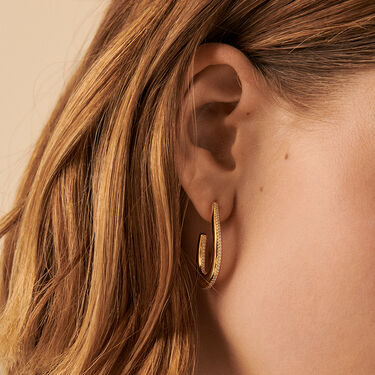 Créoles GEMINI - Cristal / Doré - Boucles d'oreilles  | Agatha