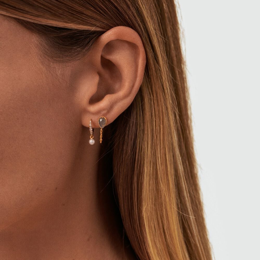 Piercing créole MIX & MATCH - Gris / Doré - Piercings  | Agatha