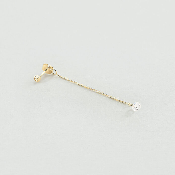 Piercing puce PERCEE - Cristal / Doré - Piercings  | Agatha