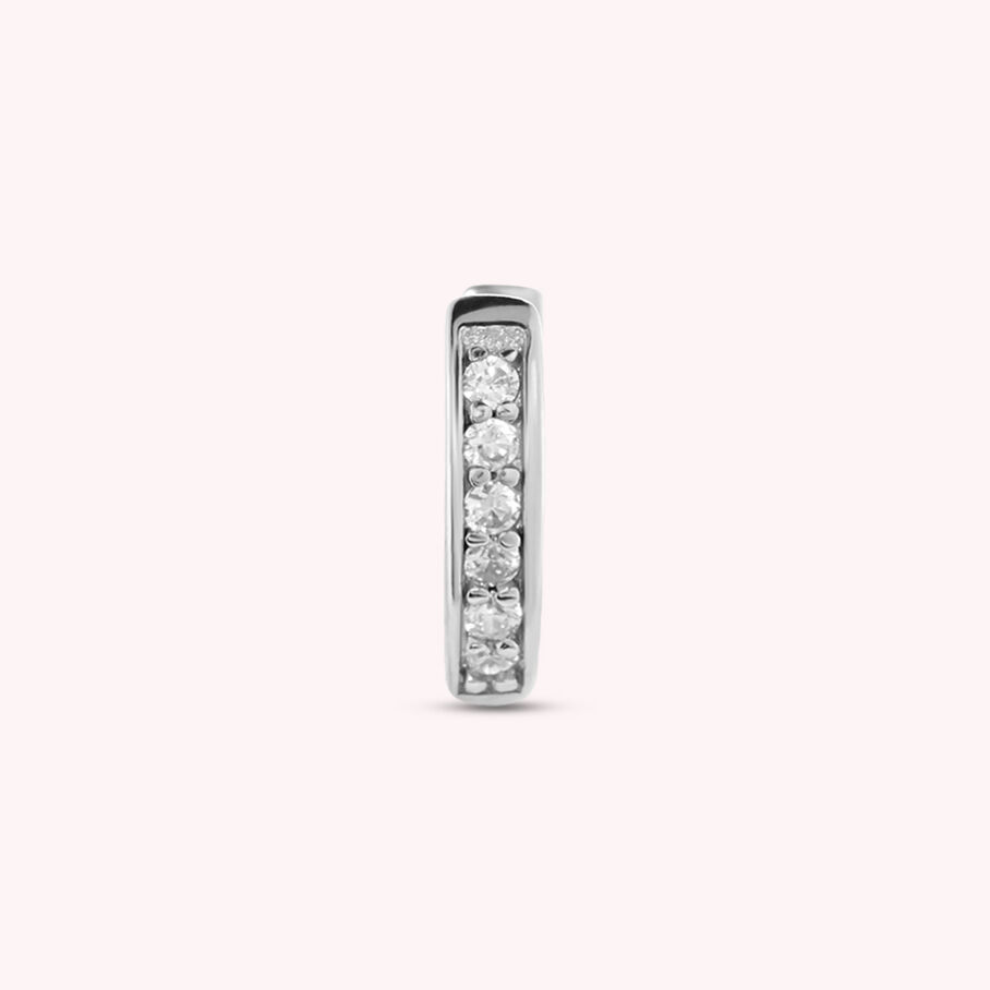 Piercing créole CRIODIAM - Cristal / Argenté - Piercings  | Agatha