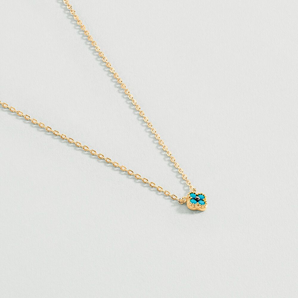 Collier ras du cou BELOVED - Turquoise / Doré - Colliers fantaisie  | Agatha