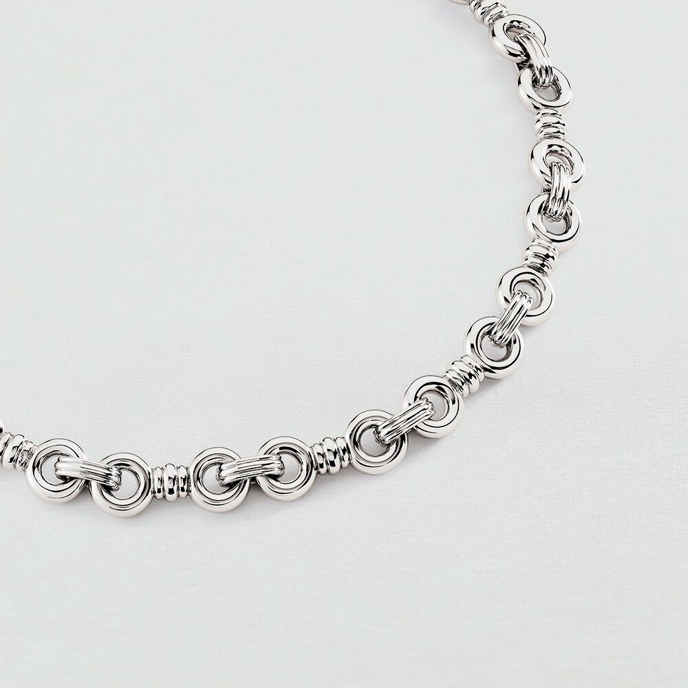 Collier ras du cou 1974 - Argent&eacute; - Colliers fantaisie  | Agatha