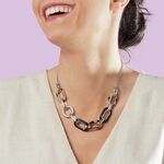 Collier ras du cou BOUCLE - Noir / Argenté - Outlet  | Agatha
