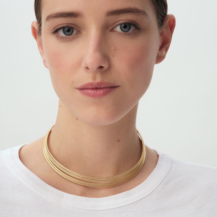 Choker MAAT - Doré - Colliers  | Agatha