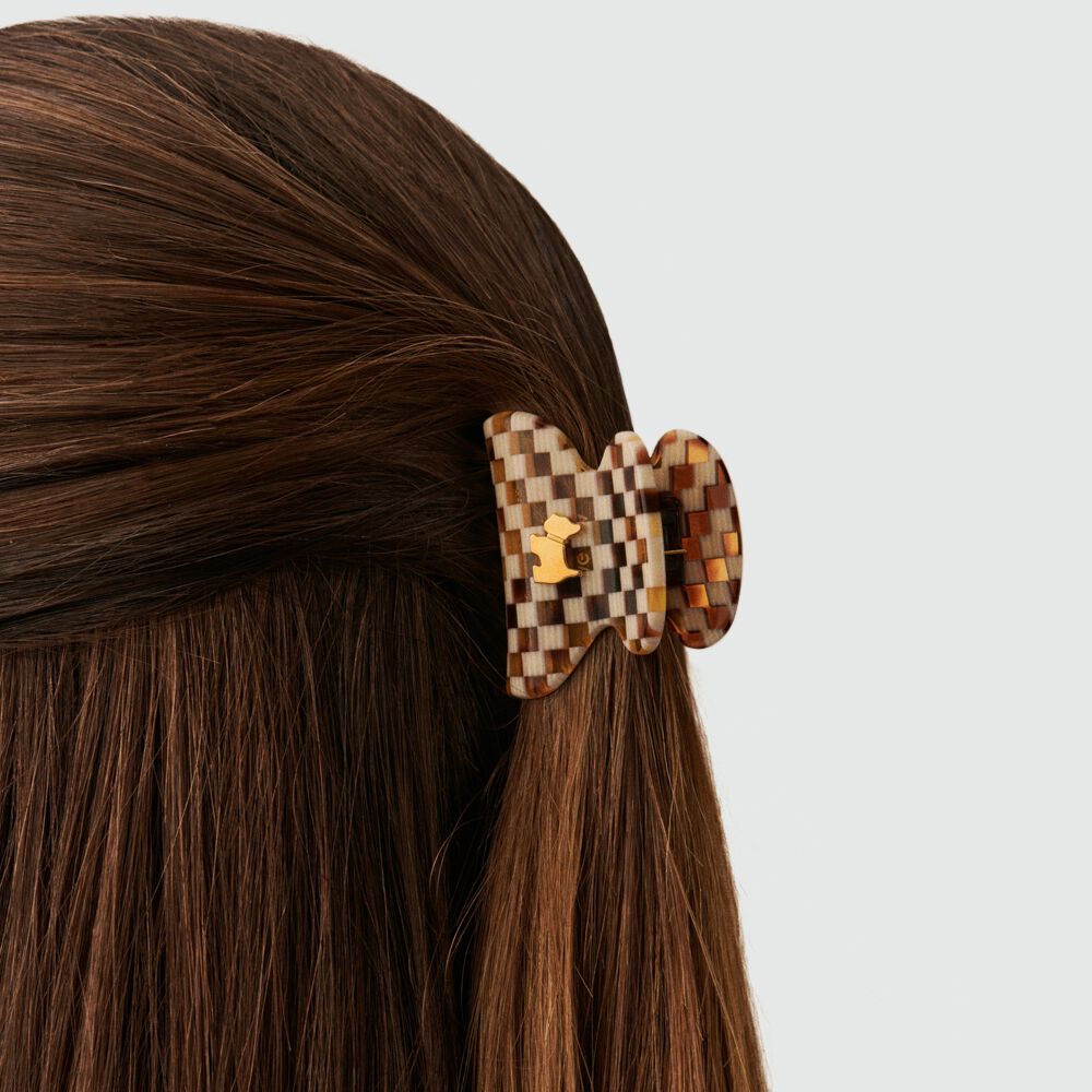 Accessoire cheveux DAMIER - Beige - Accessoires bijoux  | Agatha