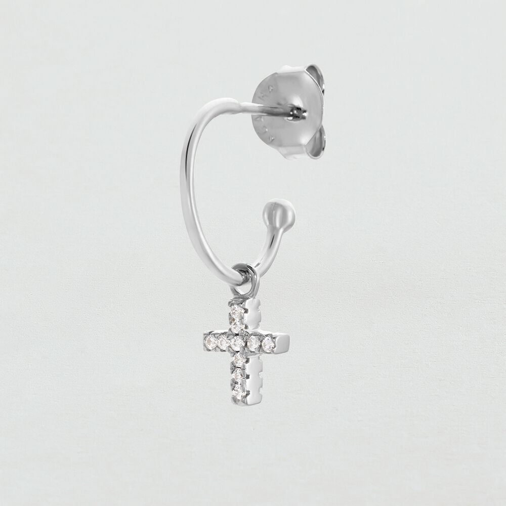Piercing cr&eacute;ole CRIOCRUZ - Cristal / Argent&eacute; - Argent v&eacute;ritable  | Agatha