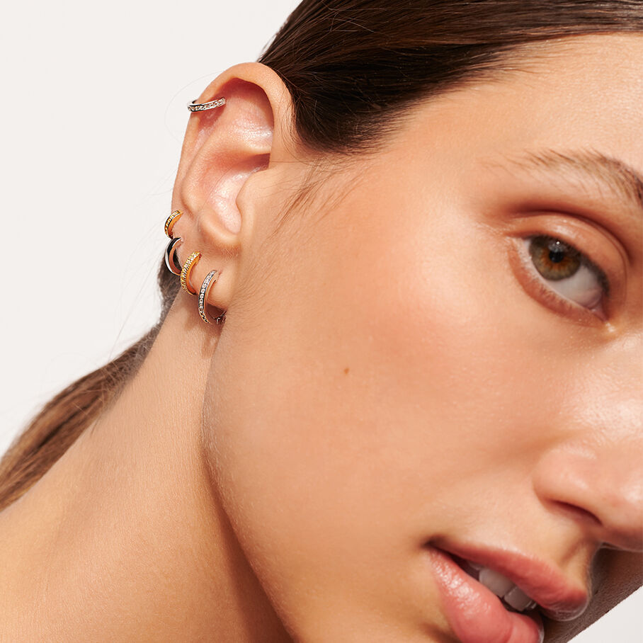 Piercing créole CRIODIAM - Cristal / Doré - Piercings  | Agatha